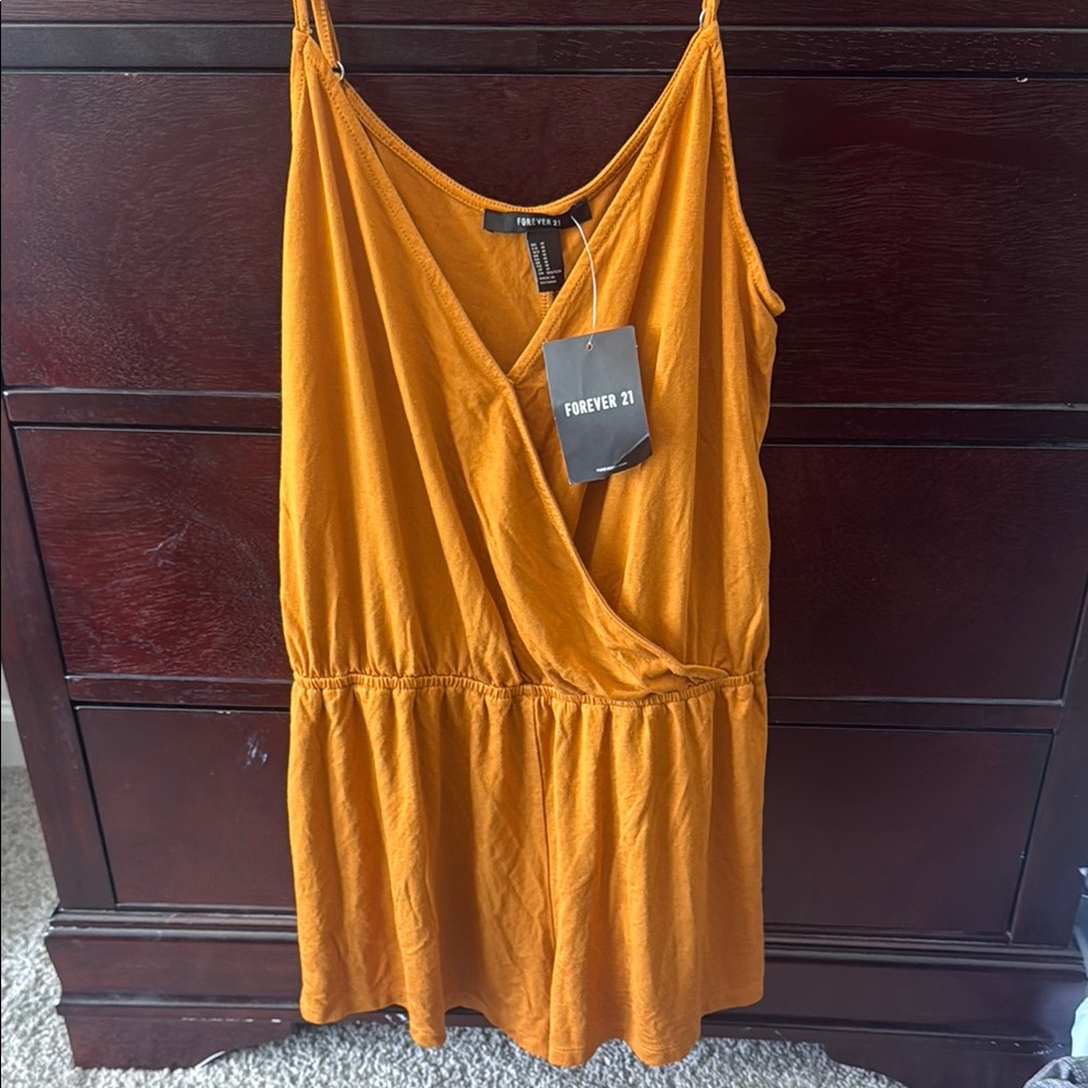 NWT Forever 21 Gold Romper